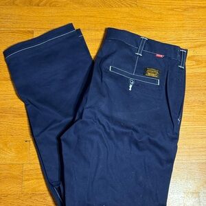 Levi's Dark Gray Pants with White Stitching